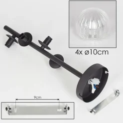 Plafonnier - Verre Chehalis Clair, 4 lumières