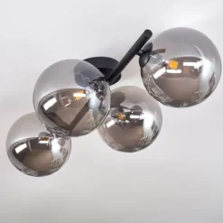 Plafonnier - Verre Chehalis Fumé, 4 lumières