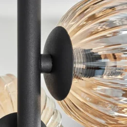 Plafonnier - Verre Chehalis Ambre, 4 lumières