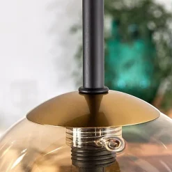 Plafonnier - Verre Chehalis Or, Noir, 5 lumières