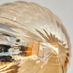 Plafonnier - Verre Chehalis Or, Noir, 6 lumières