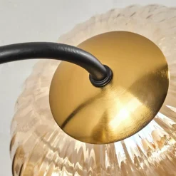 Plafonnier - Verre Chehalis Or, Noir, 6 lumières