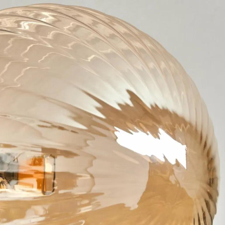 Plafonnier - Verre Chehalis Or, Noir, 6 lumières