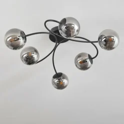 Plafonnier - Verre Chehalis Fumé, 6 lumières