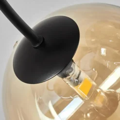 Plafonnier - Verre Chehalis Ambre, Fumé, 6 lumières