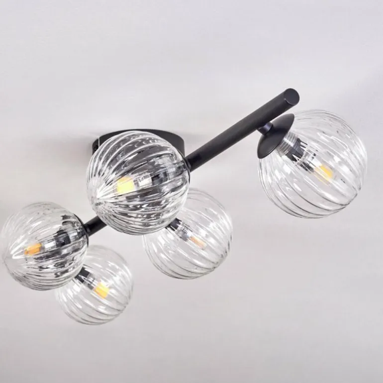 Plafonnier - Verre Chehalis Clair, 5 lumières