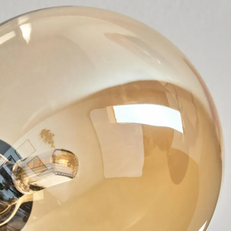 Plafonnier - Verre Chehalis Ambre, 6 lumières