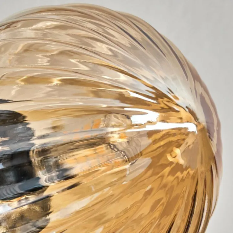 Plafonnier - Verre Chehalis Ambre, 6 lumières