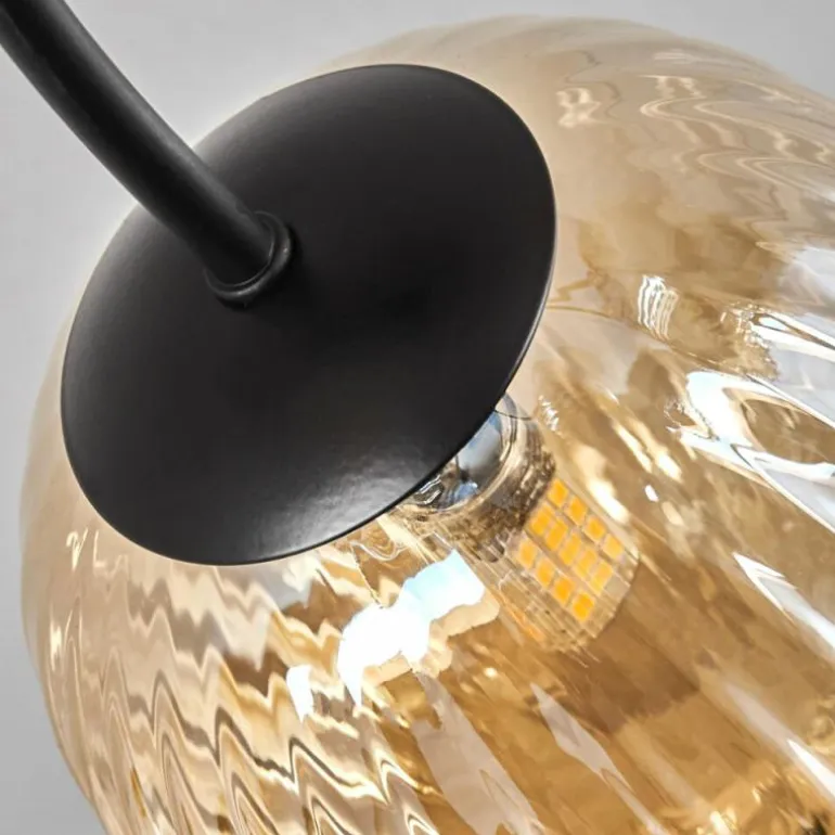 Plafonnier - Verre Chehalis Ambre, 6 lumières