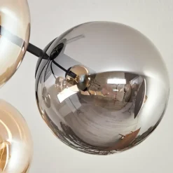 Plafonnier - Verre Gastor Ambre, Fumé, 5 lumières