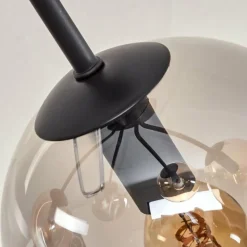 Plafonnier - Verre Gastor Ambre, Fumé, 5 lumières