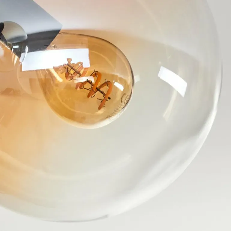 Plafonnier - Verre Gastor Ambre, Clair, Noir, 3 lumières