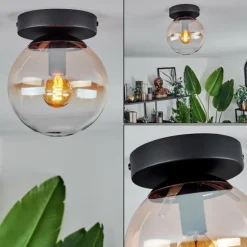 Plafonnier - Verre Gastor Ambre, Clair, 1 lumière