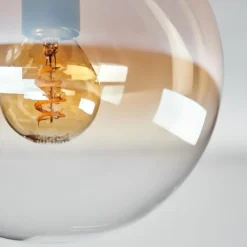Plafonnier - Verre Gastor Ambre, Clair, 1 lumière