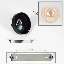 Plafonnier - Verre Gastor Ambre, Clair, 1 lumière