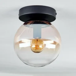 Plafonnier - Verre Gastor Ambre, Clair, 1 lumière