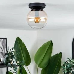 Plafonnier - Verre Gastor Ambre, Clair, 1 lumière