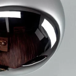 Plafonnier - Verre Gastor Chrome, Fumé, 1 lumière
