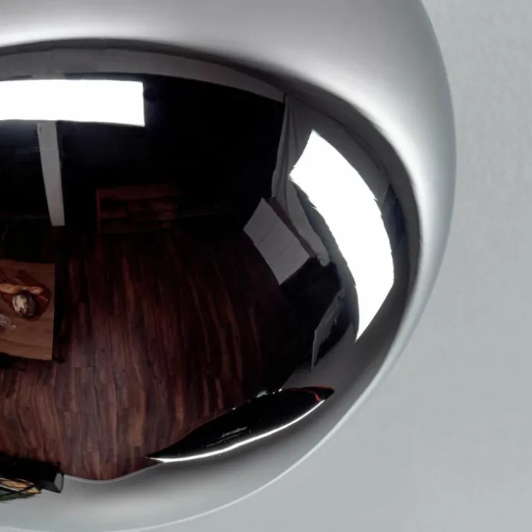 Plafonnier - Verre Gastor Chrome, Fumé, 1 lumière