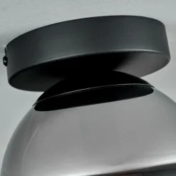 Plafonnier - Verre Gastor Chrome, Fumé, 1 lumière