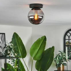 Plafonnier - Verre Gastor Fumé, 1 lumière