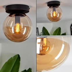 Plafonnier - Verre Gastor Ambre, 1 lumière
