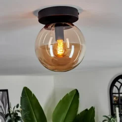 Plafonnier - Verre Gastor Ambre, 1 lumière