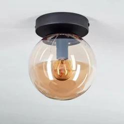 Plafonnier - Verre Gastor Ambre, 1 lumière