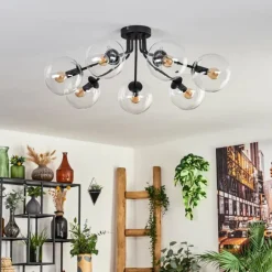 Plafonnier - Verre Gastor Clair, 7 lumières