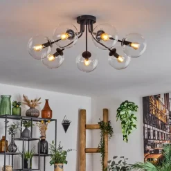 Plafonnier - Verre Gastor Clair, 7 lumières