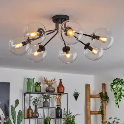 Plafonnier - Verre Gastor Clair, 7 lumières