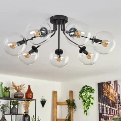 Plafonnier - Verre Gastor Clair, 7 lumières