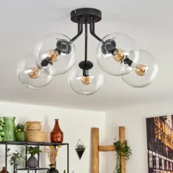 Plafonnier - Verre Gastor Clair, 5 lumières