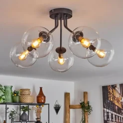 Plafonnier - Verre Gastor Clair, 5 lumières