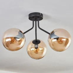 Plafonnier - Verre Gastor Ambre, 3 lumières