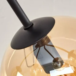 Plafonnier - Verre Gastor Ambre, 5 lumières