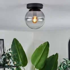 Plafonnier - Verre Gastor Clair, Fumé, 1 lumière