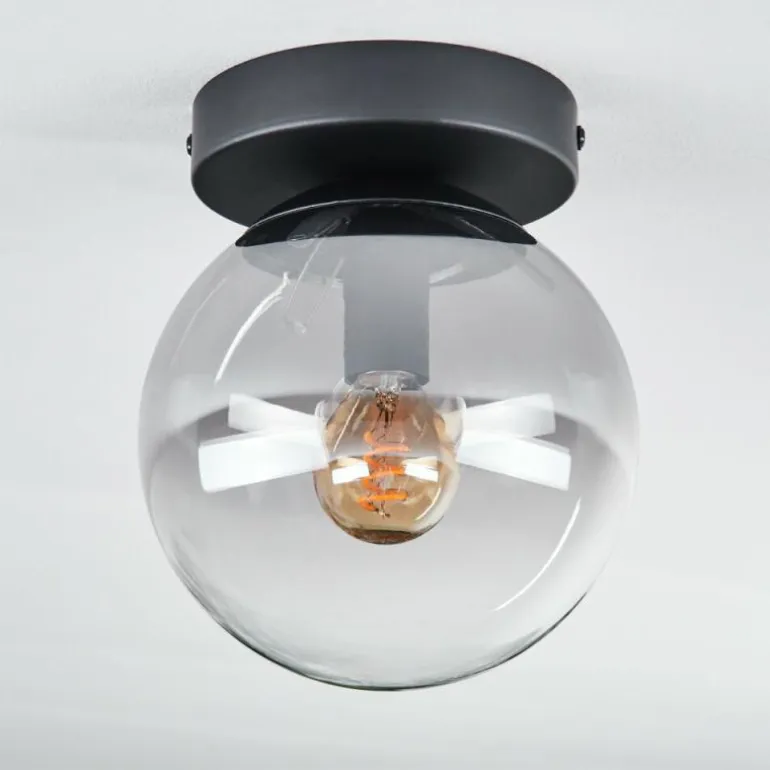 Plafonnier - Verre Gastor Clair, Fumé, 1 lumière