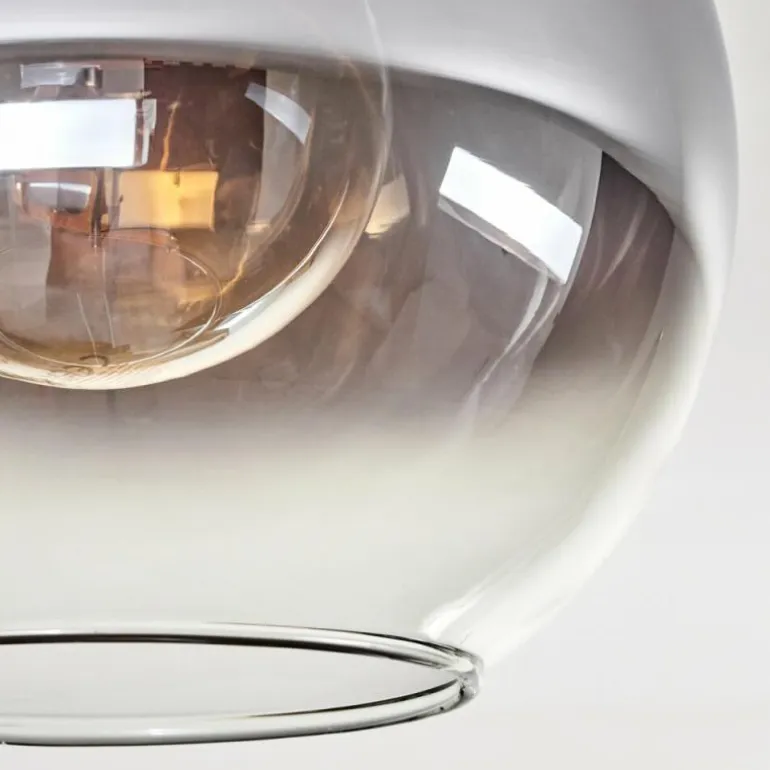 Plafonnier - Verre Koyoto Écru, Noir, 3 lumières