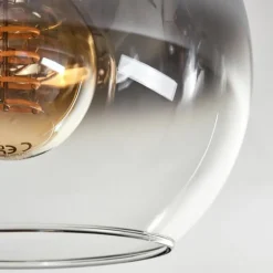 Plafonnier - Verre Koyoto Écru, Noir, 3 lumières