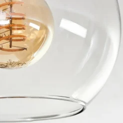 Plafonnier - Verre Koyoto Écru, Noir, 4 lumières