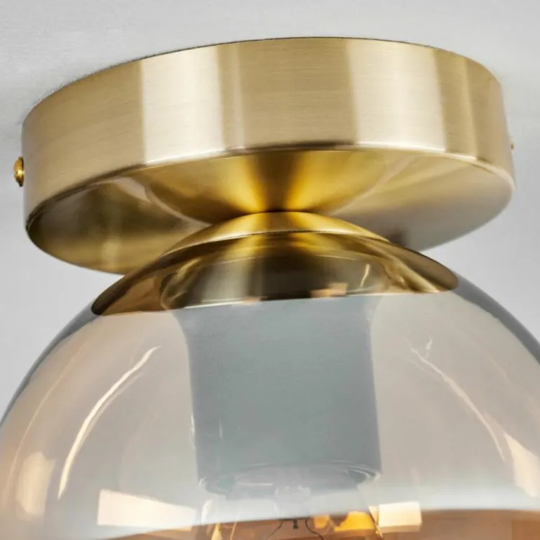 Plafonnier - Verre Koyoto Laiton, 1 lumière