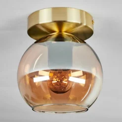 Plafonnier - Verre Koyoto Laiton, 1 lumière