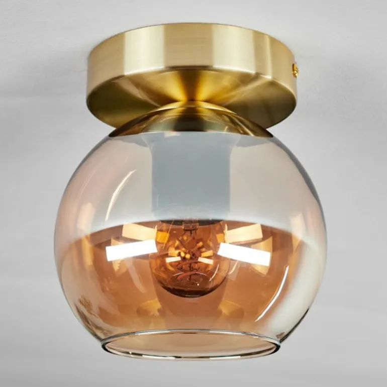 Plafonnier - Verre Koyoto Laiton, 1 lumière
