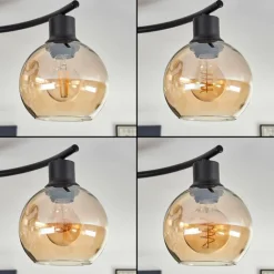 Plafonnier - Verre Koyoto Ambre, 4 lumières