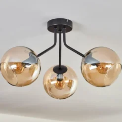 Plafonnier - Verre Koyoto Ambre, 3 lumières