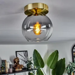 Plafonnier - Verre Koyoto Laiton, 1 lumière