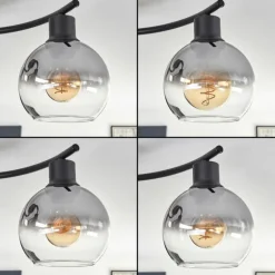 Plafonnier - Verre Koyoto Clair, Fumé, 4 lumières