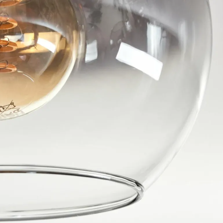 Plafonnier - Verre Koyoto Clair, Fumé, 4 lumières