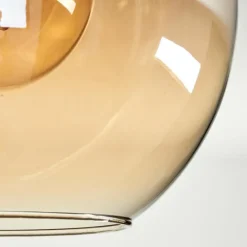 Plafonnier - Verre Koyoto Ambre, 4 lumières